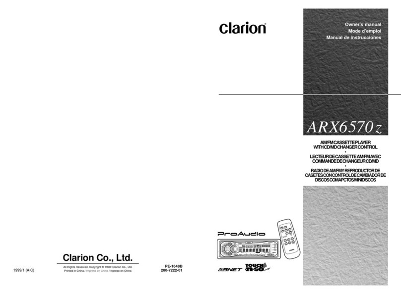Clarion ARX6570z User manual