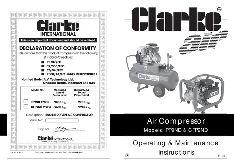 Clarke PP9ND Installation and operation manual Clarke PP9ND Installation and operation manual