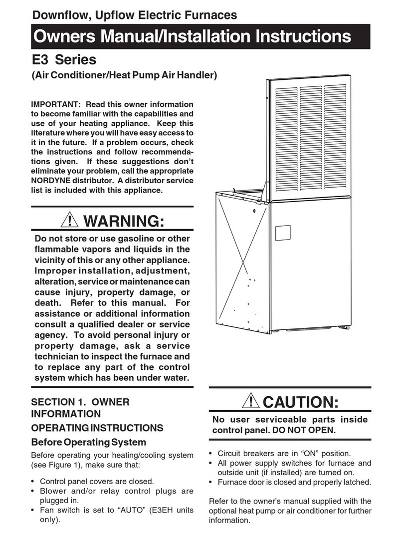 Nordyne E3 Series and Original instructions