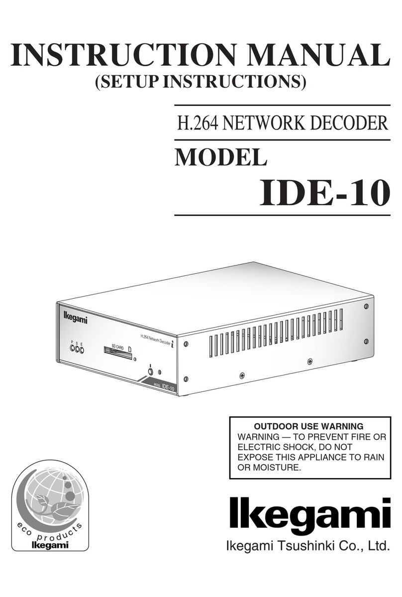 Ikegami IDE-10 User manual