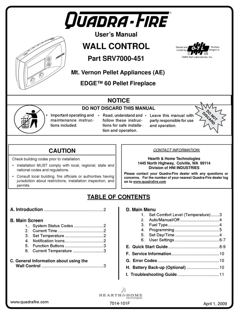 Quadra-Fire SRV7000-451 user manual