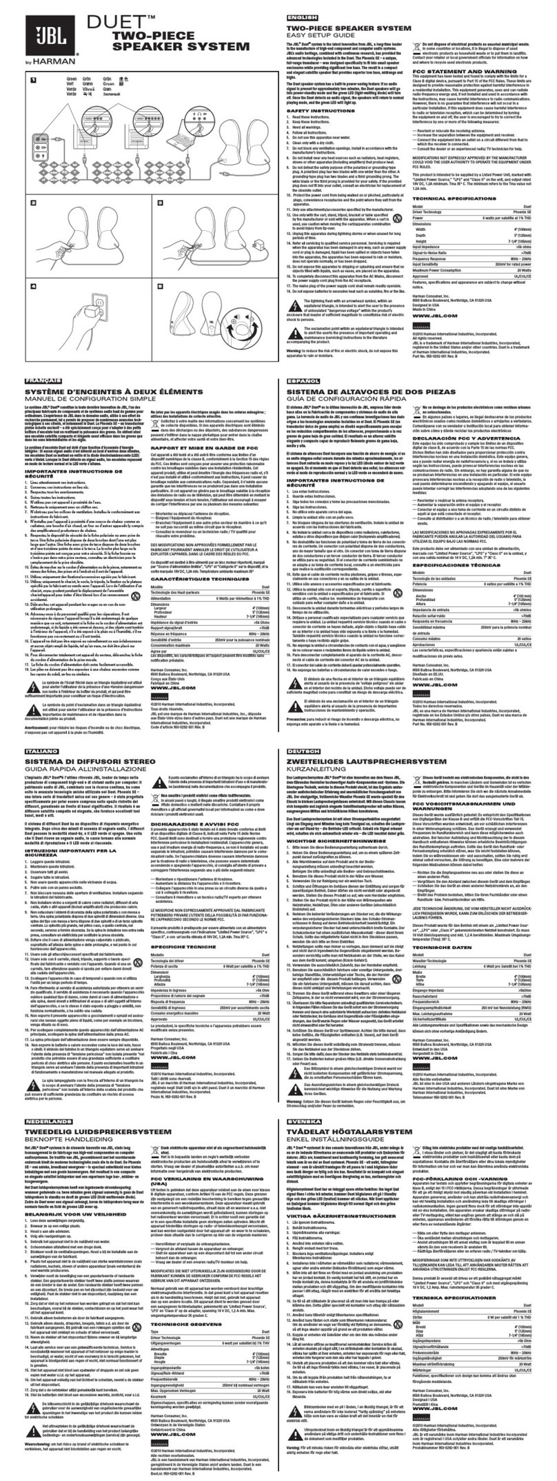 JBL DUET Quick start guide