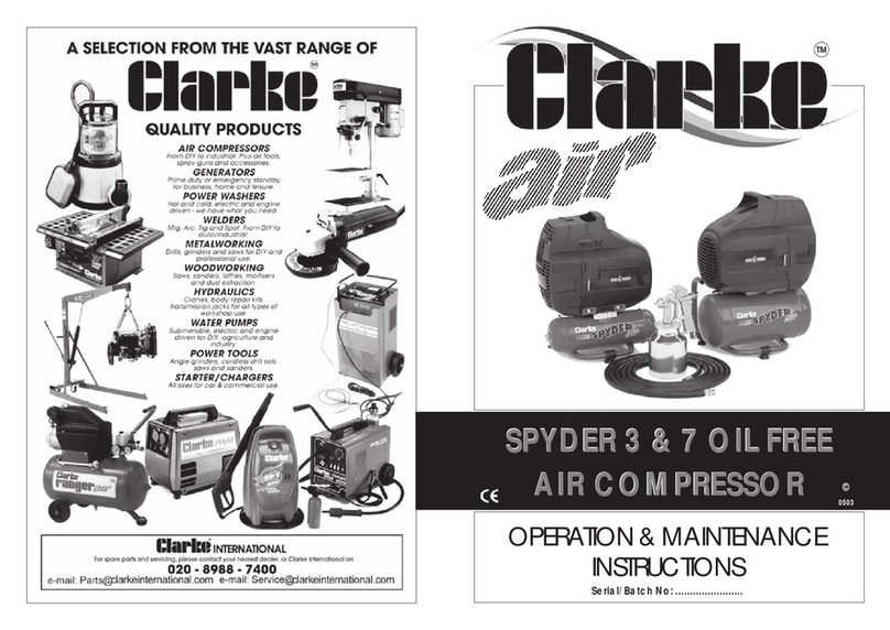 Clarke SPYDER 3 Operation & maintenance instructions