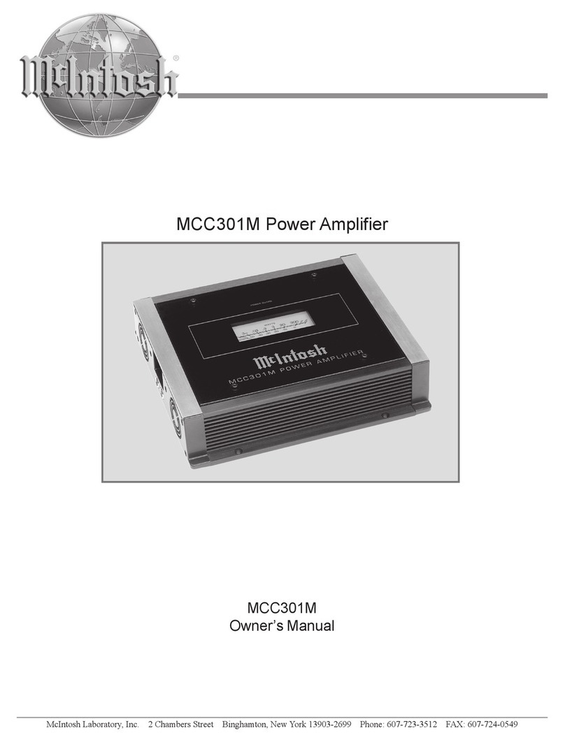 McIntosh MCC301M User manual