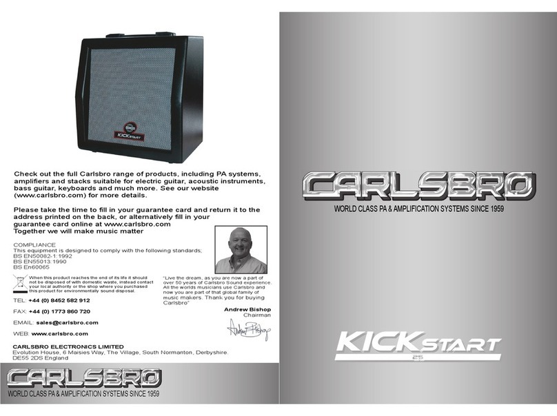 Carlsbro KICKSTART 25 User manual