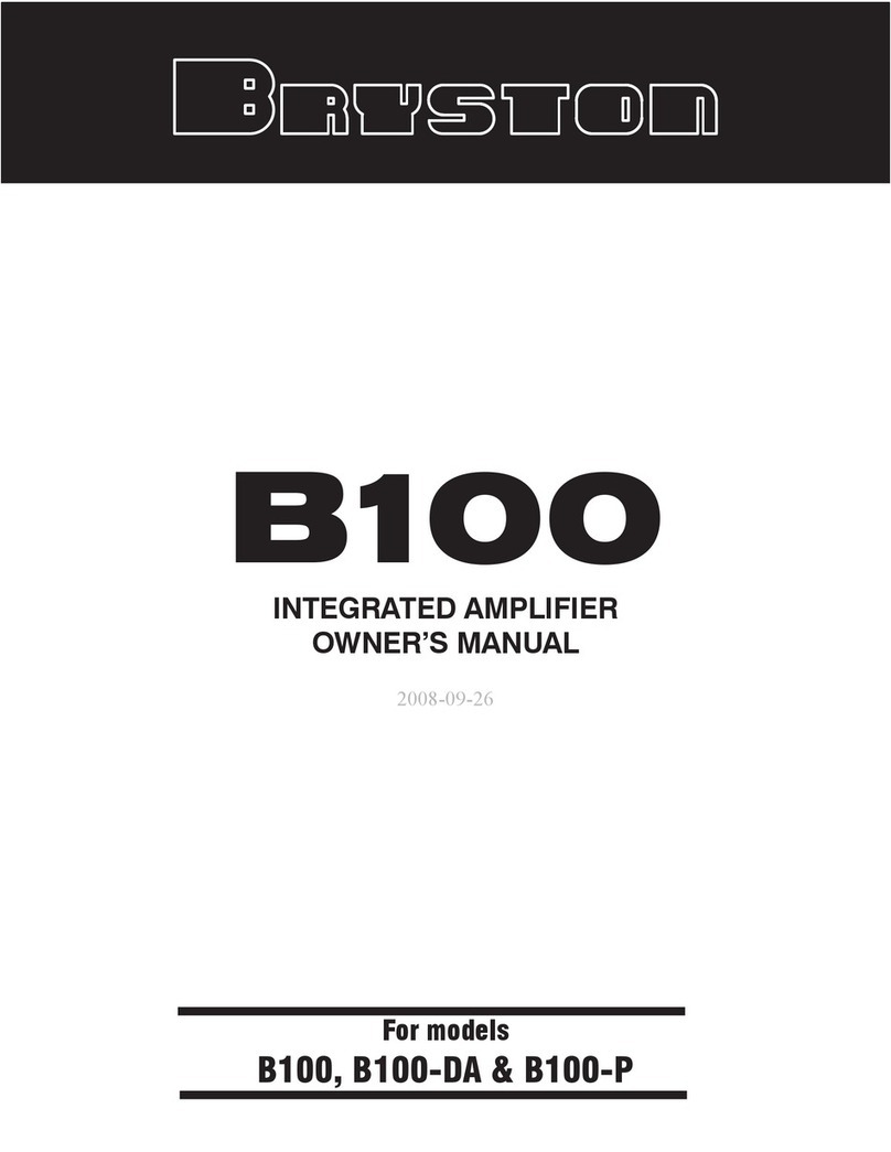 Bryston B100-P User manual