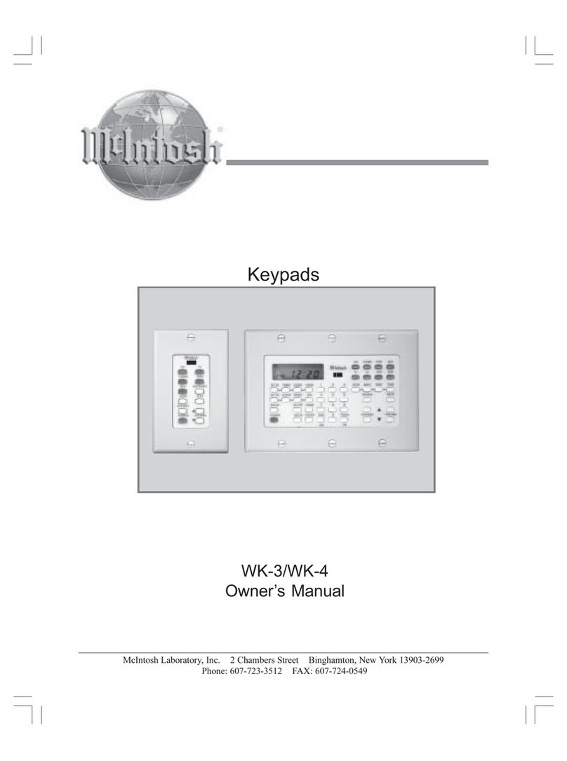 McIntosh WK-3 User manual