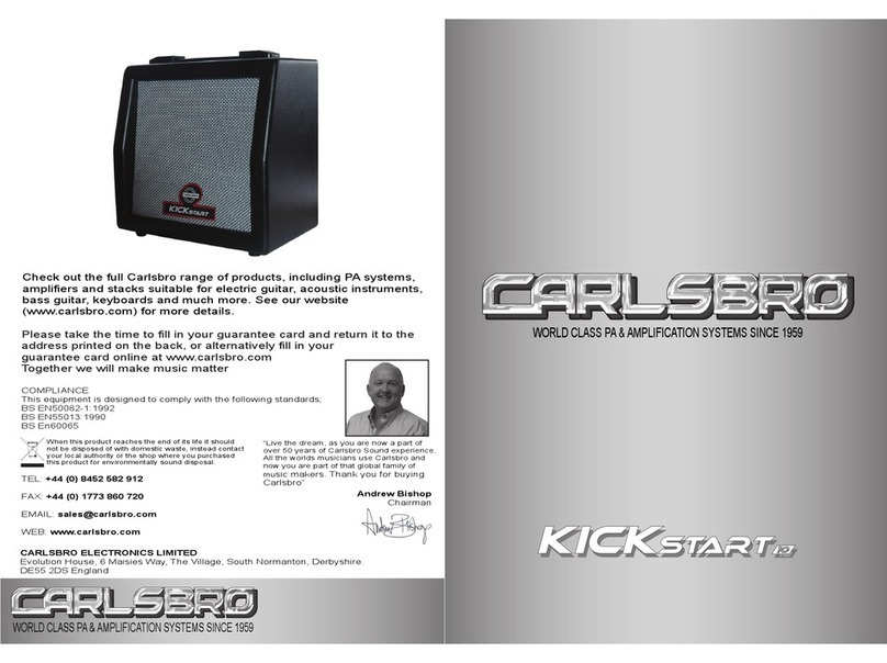 Carlsbro KICKSTART 10 instructions
