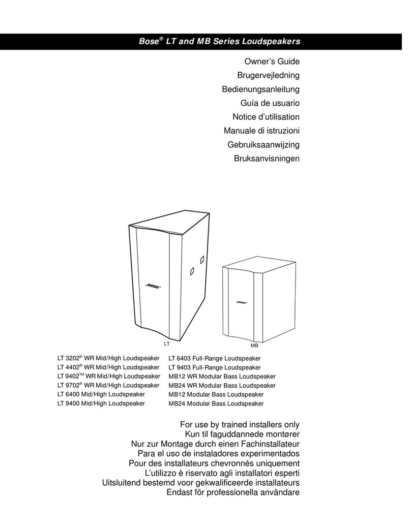 Bose LT 9702 WR User manual