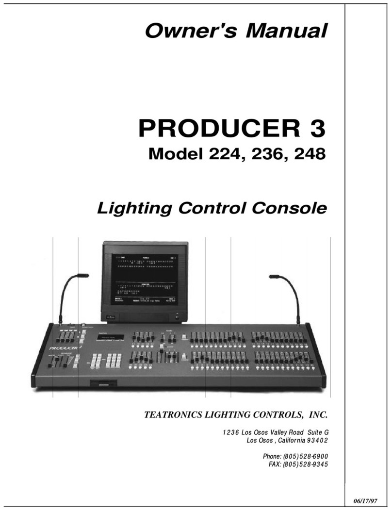 Teatronics Lighting Controls 224 owner's manual