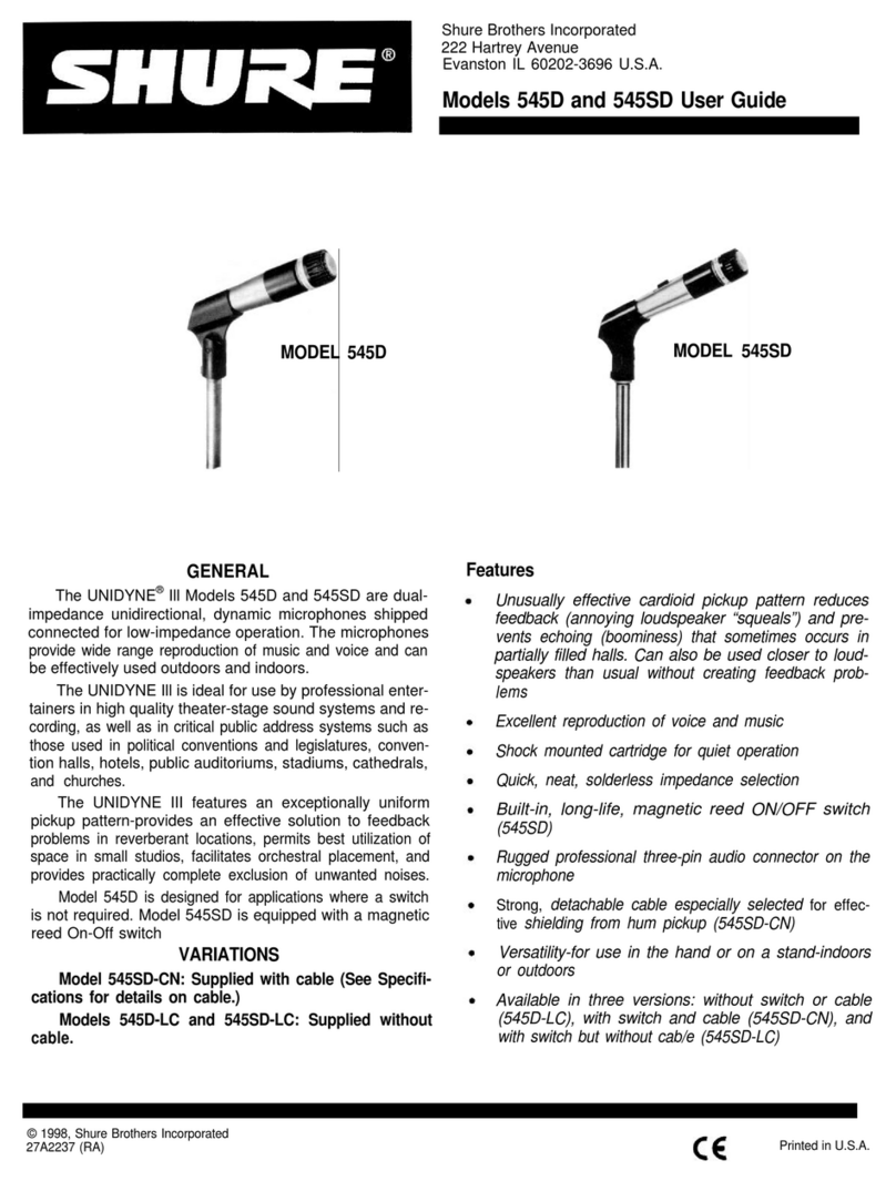 Shure 545D User manual