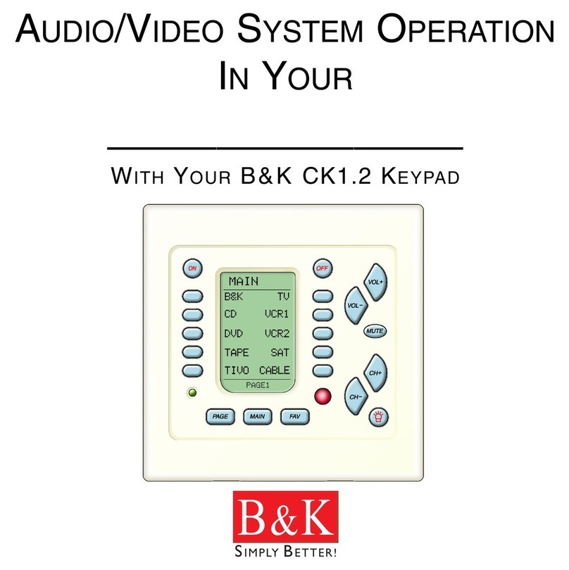 B&K CK1.2 User manual