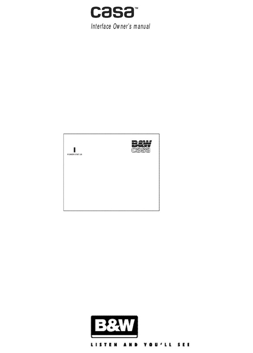 Bowers & Wilkins CASA Interface owner's manual