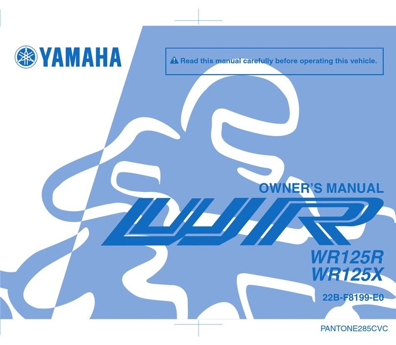 Yamaha WR125R owner's manual