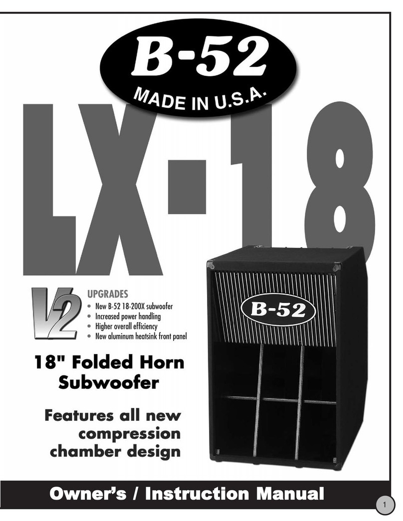 B-52 LX-18V2 User manual