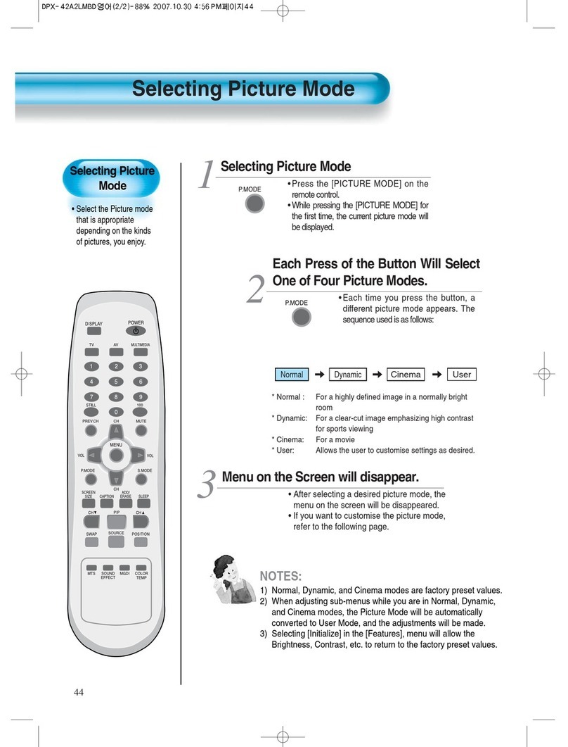 Daewoo DPX-32X1BMB instruction manual