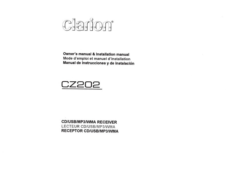 Clarion CZ202 Owner's manual & installation manual