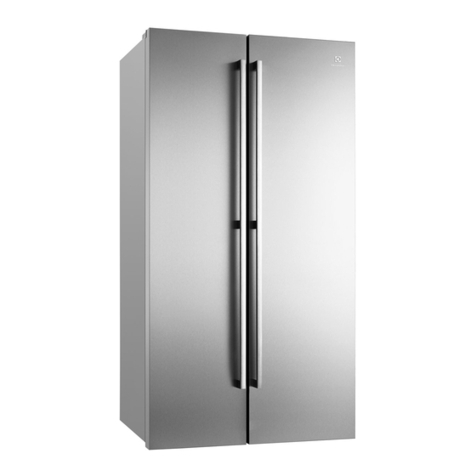 Electrolux Side-By-Side Refrigerator Care and use information