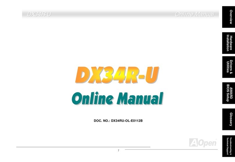 AOpen DX34R-U Setup guide