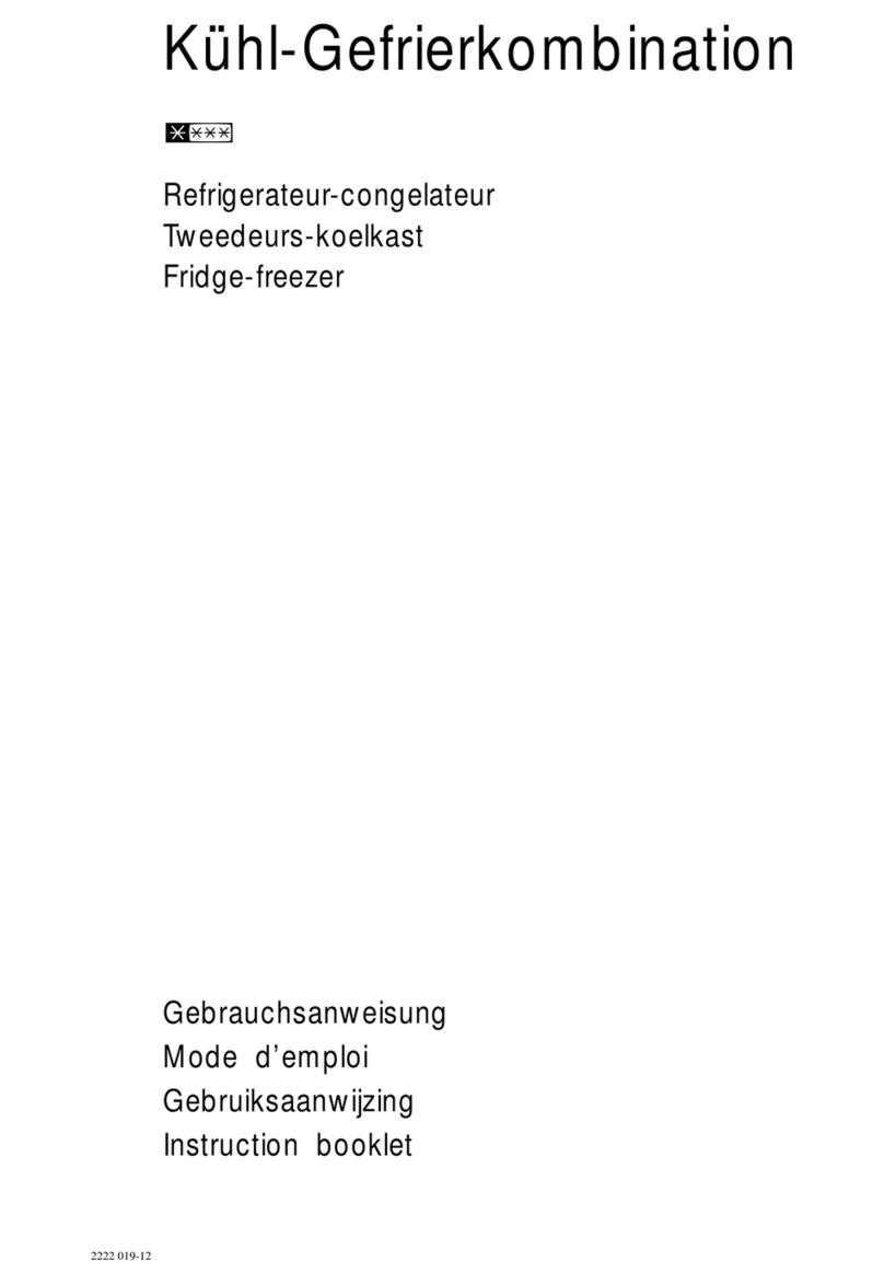 AEG FRIDGE-FREEZER Instruction booklet