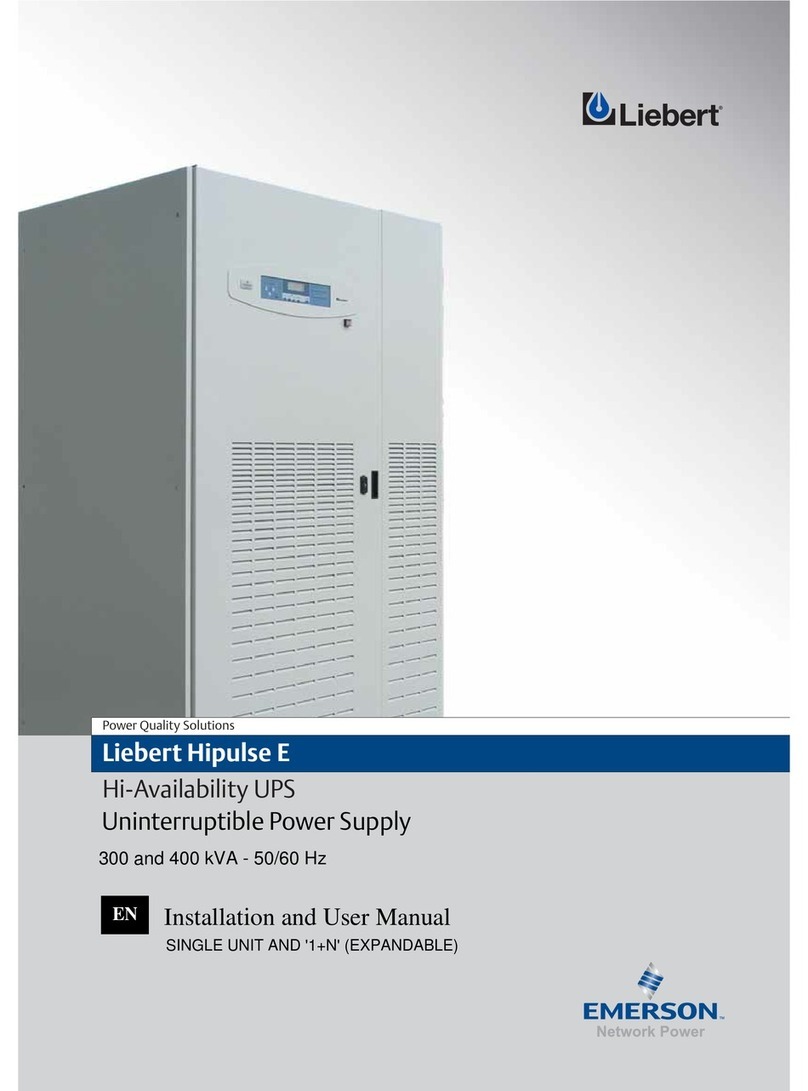 Liebert Hipulse E Installation and user manual
