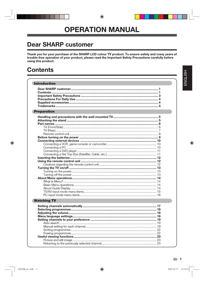 Sharp 40G100H User manual