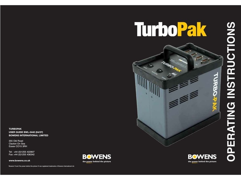 Bowens TURBOPAK operating instructions