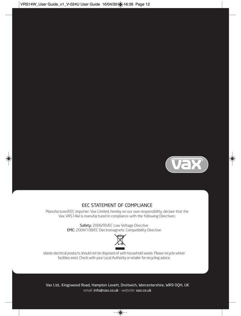 Vax VRS14W User manual