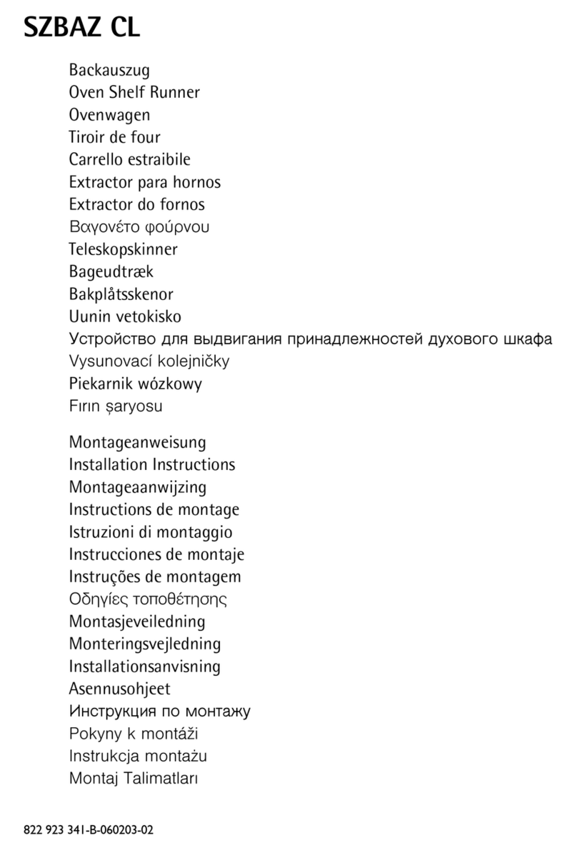 Electrolux SZBAZ CL installation instructions Electrolux SZBAZ CL installation instructions