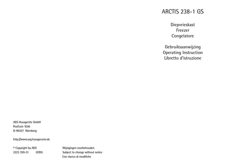 AEG ARCTIS 238-1 GS User manual