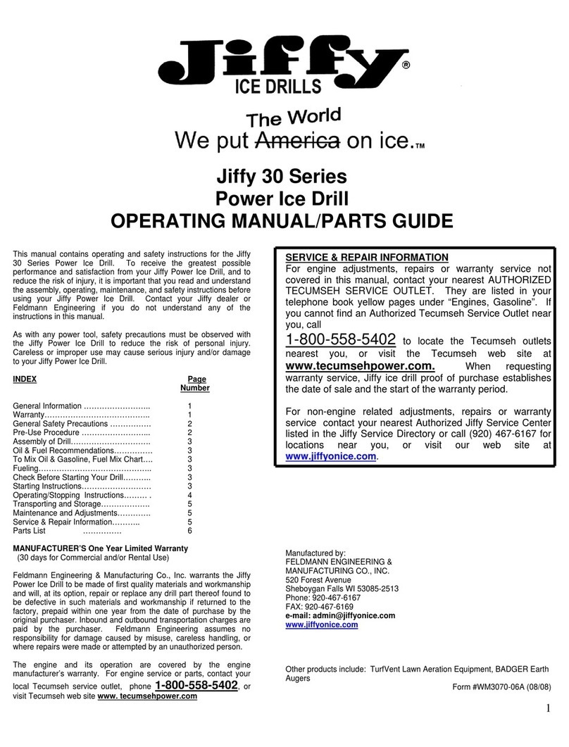 Jiffy 30 Series Operating manual/parts guide