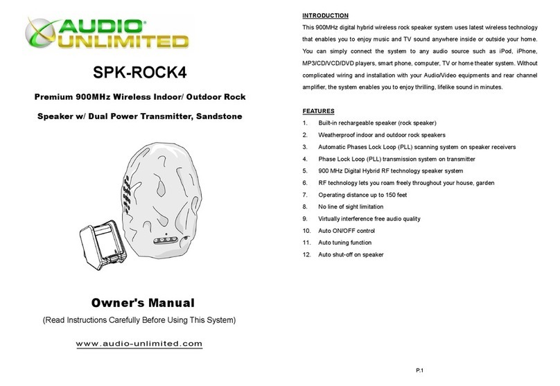 Audio Unlimited SPK-ROCK4 User manual Audio Unlimited SPK-ROCK4 User manual
