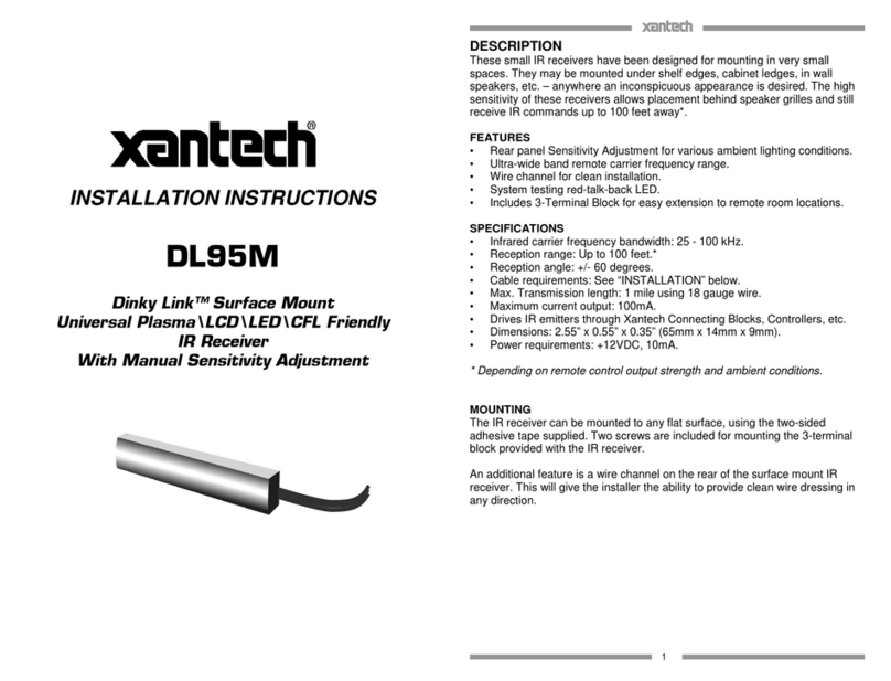 Xantech Dinky Link DL95M User manual