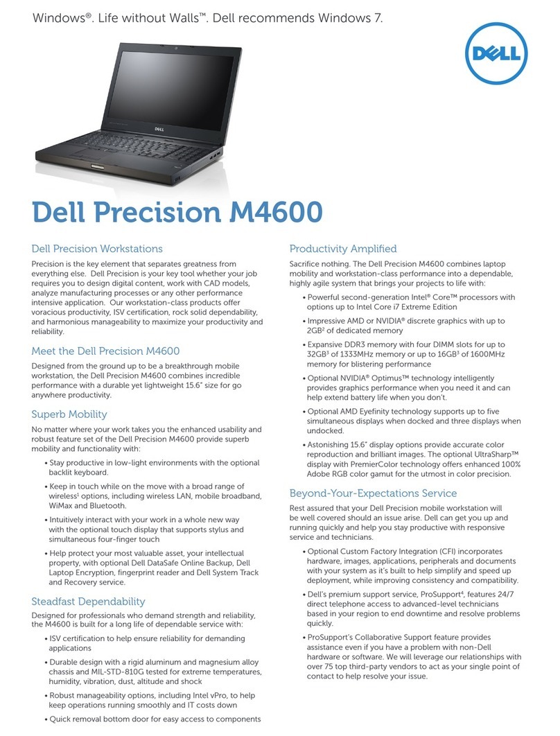 Dell WORKSTATION M4600 User manual