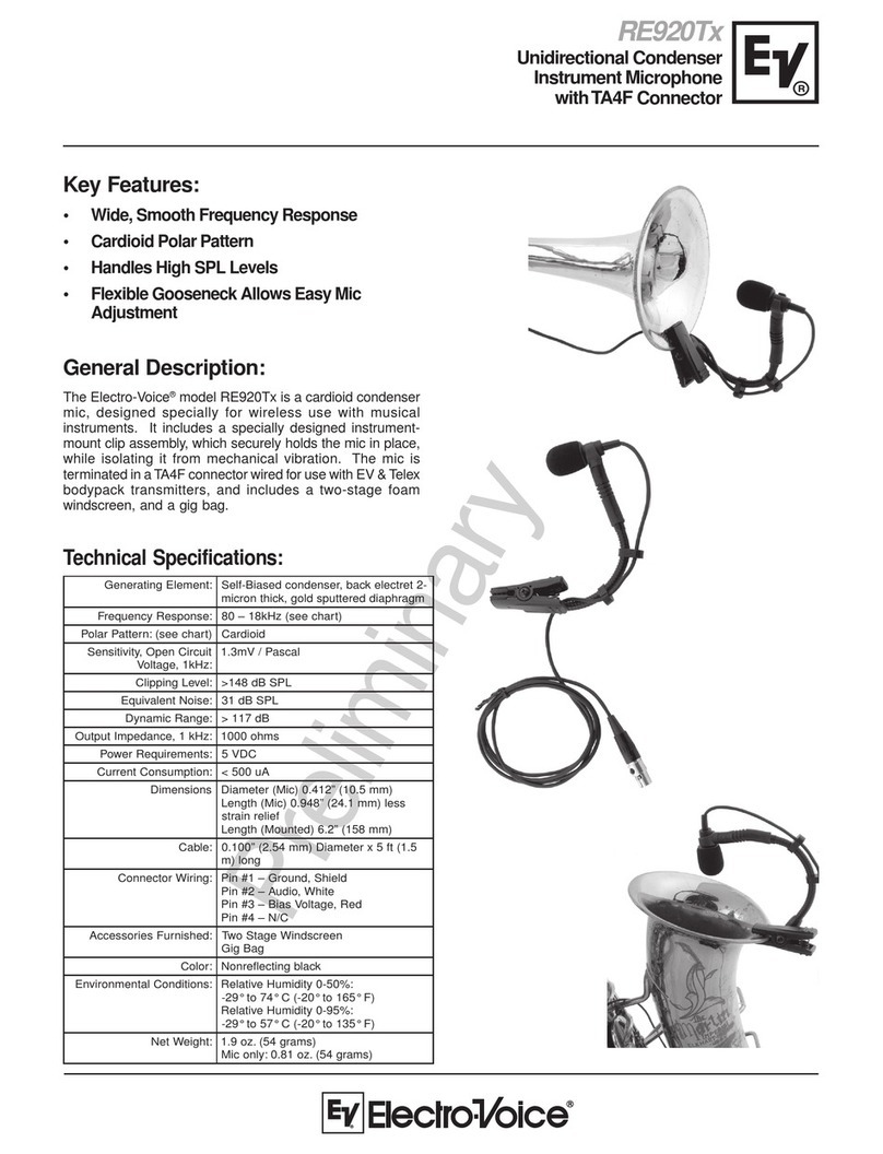 Electro-Voice RE920Tx Technical specifications