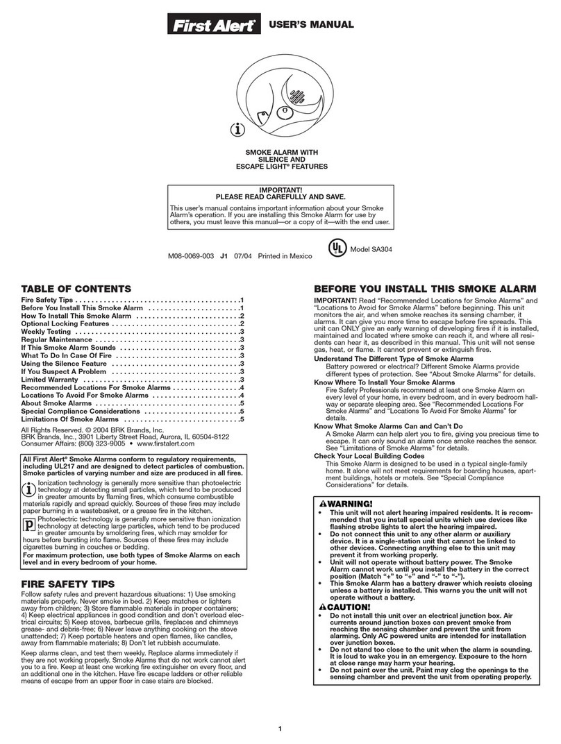 First Alert SA304 User manual