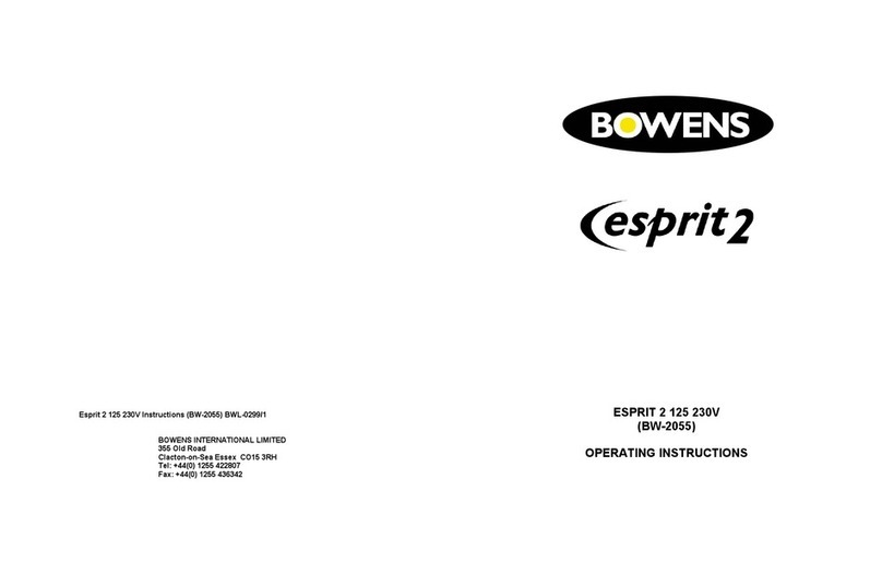 Bowens ESPRIT 2 125 operating instructions