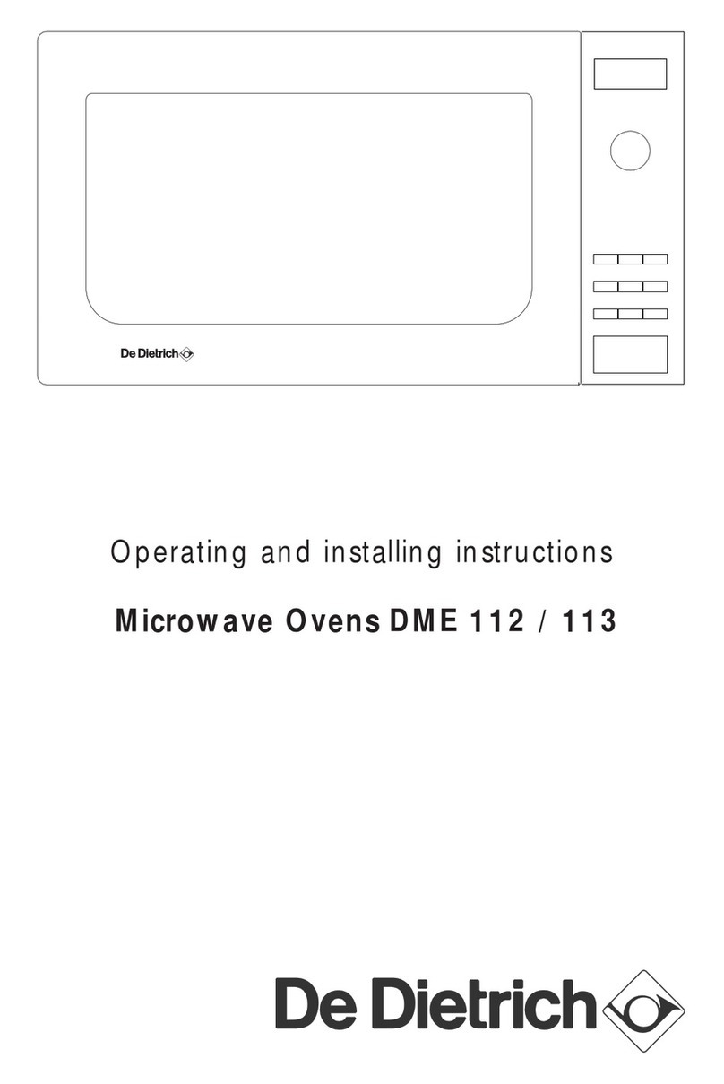 DeDietrich DME 112 Specification sheet