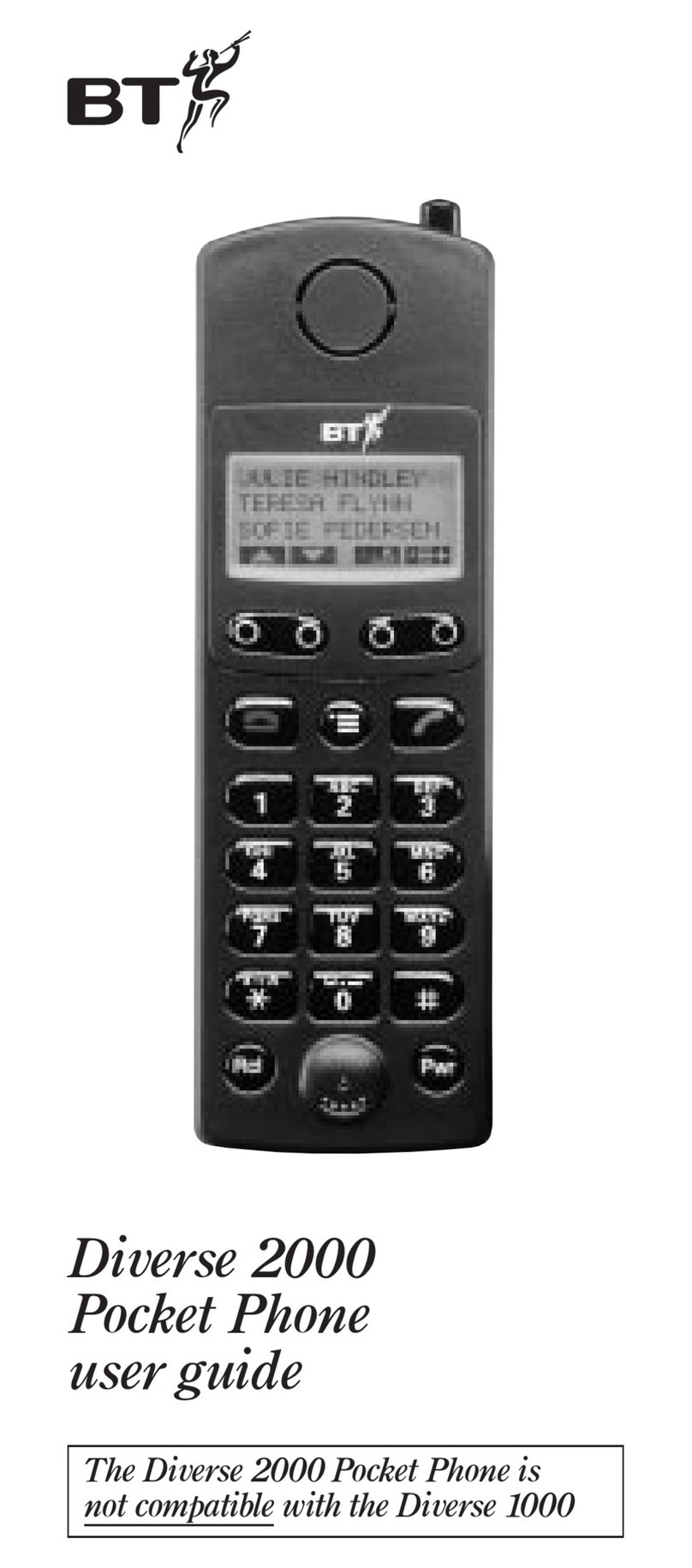 BT DIVERSE 2000 POCKET PHONE User manual