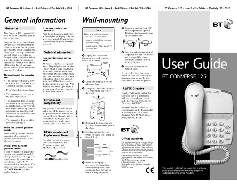 BT CONVERSE 125 User manual