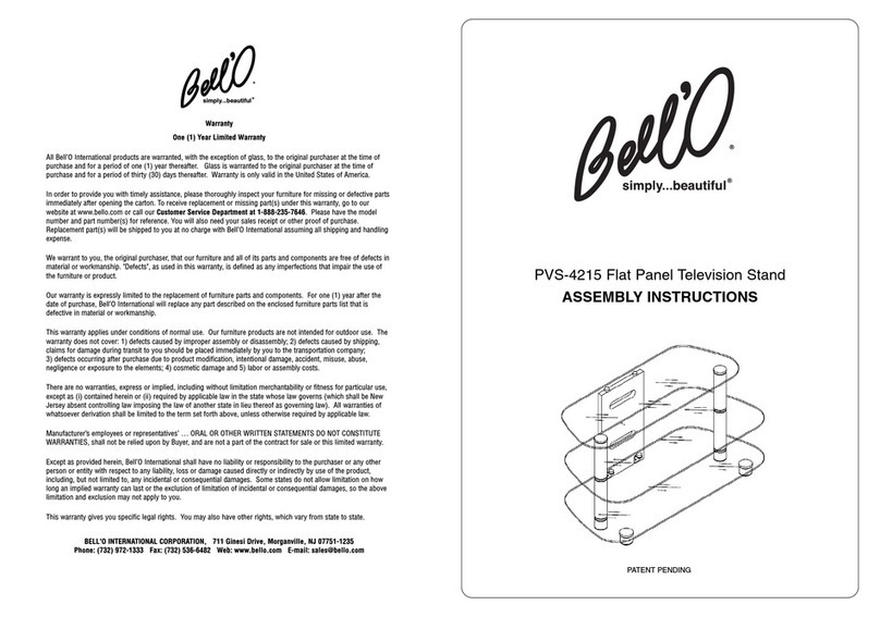Bell'O PVS-4215 Assembly instructions