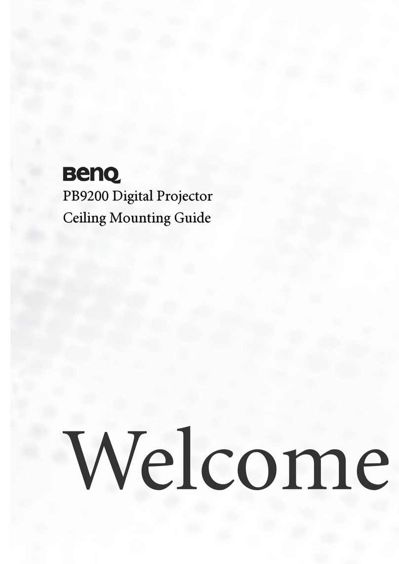 BenQ PB9200 - XGA LCD Projector Ceiling mounting guide