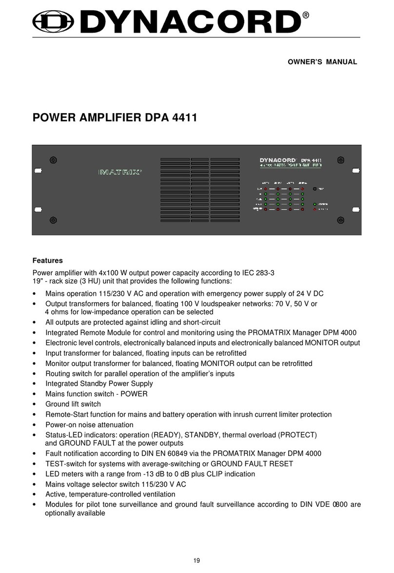 Dynacord DPA 4411 User manual