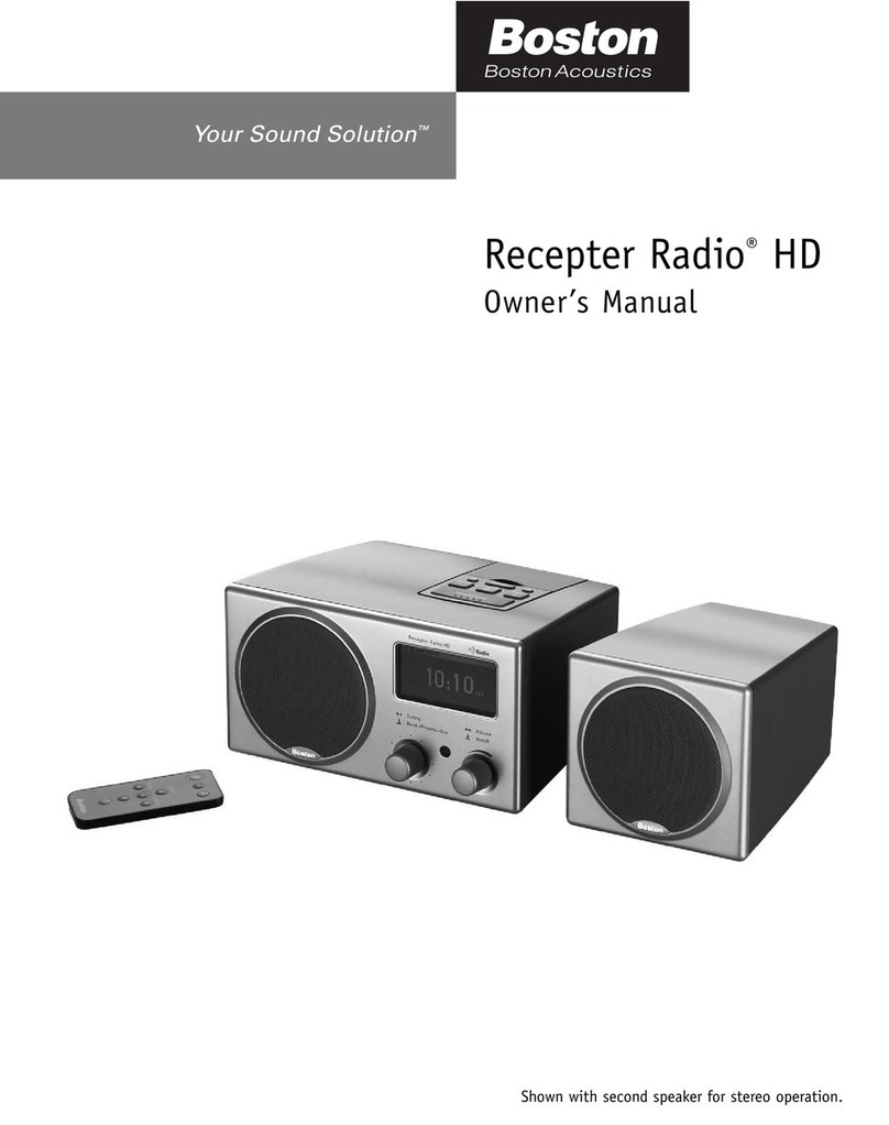 Boston Acoustics Recepter owner's manual