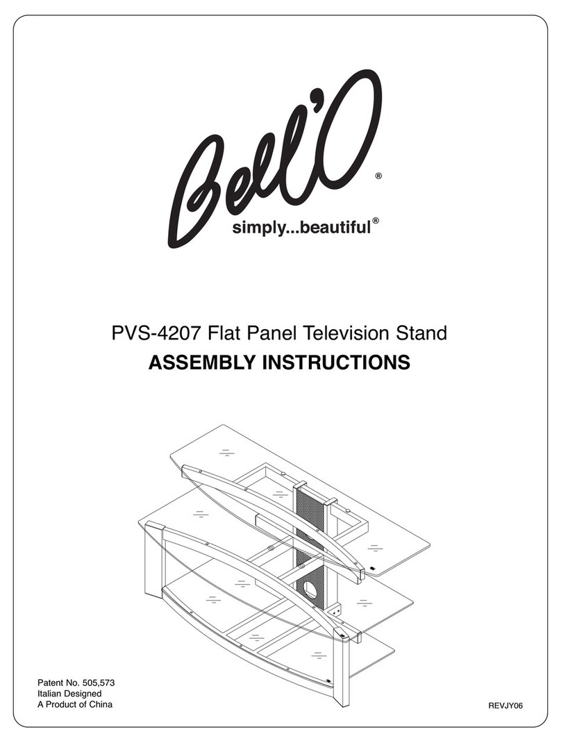 Bell'O PVS-4207 Flat Panel Television Stand Assembly instructions