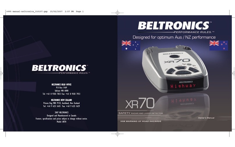 Beltronics XR70 User manual