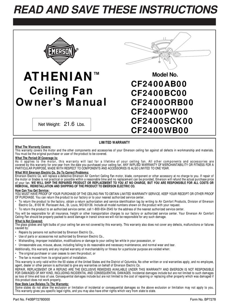 Emerson ATHENIAN CF2400AB00 User manual