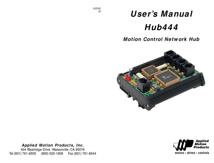 Applied Motion Products Hub444 user manual Applied Motion Products Hub444 user manual
