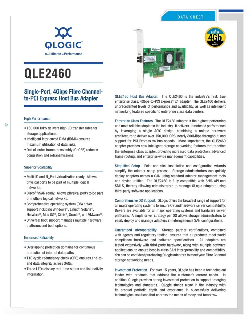 Qlogic QLE2460 User manual