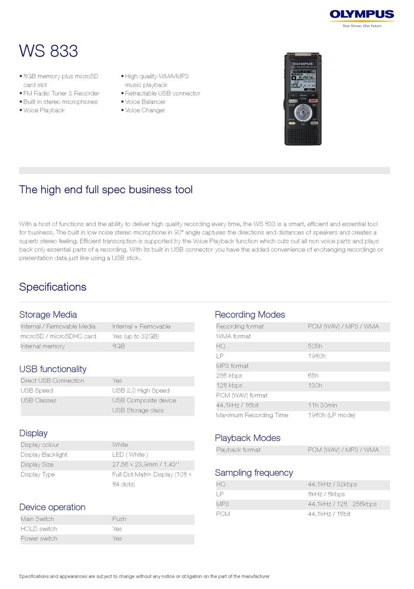 Olympus DM-901 User manual